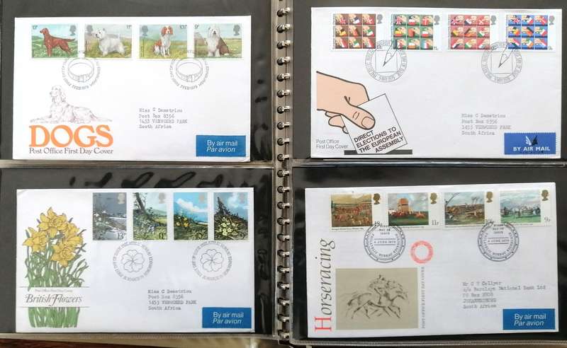 G.B. 1980s 107 x fresh covers in binder album - Fresh condition