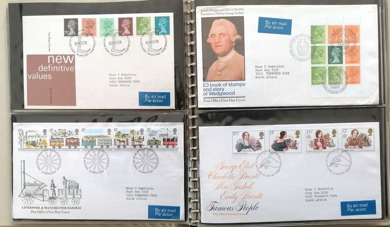 G.B. 1980s 107 x fresh covers in binder album - Fresh condition