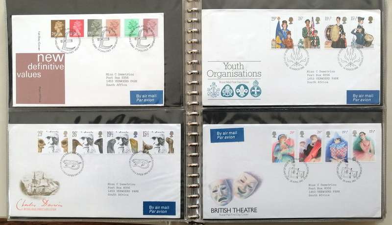 G.B. 1980s 107 x fresh covers in binder album - Fresh condition