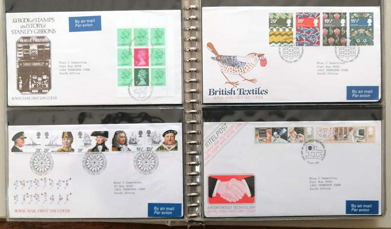 G.B. 1980s 107 x fresh covers in binder album - Fresh condition