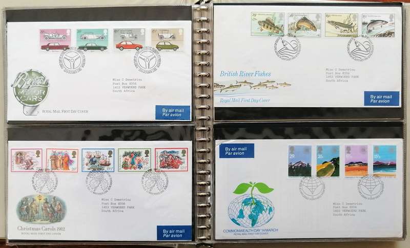 G.B. 1980s 107 x fresh covers in binder album - Fresh condition