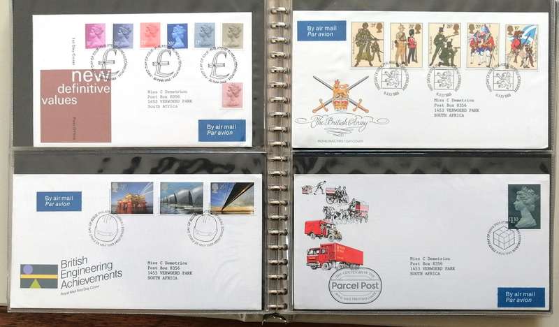 G.B. 1980s 107 x fresh covers in binder album - Fresh condition
