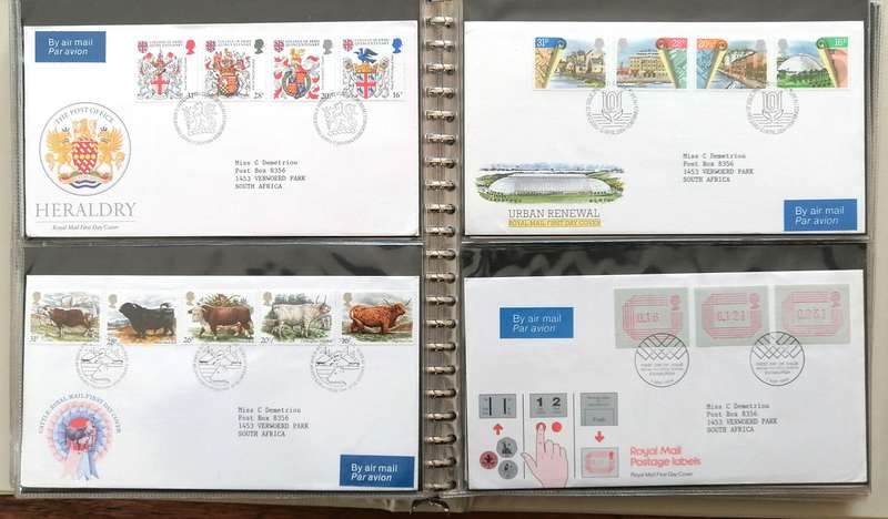 G.B. 1980s 107 x fresh covers in binder album - Fresh condition