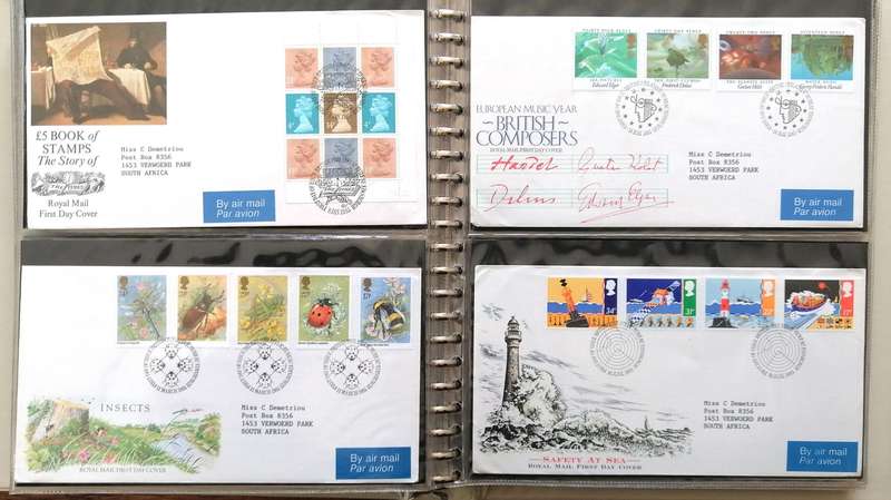 G.B. 1980s 107 x fresh covers in binder album - Fresh condition