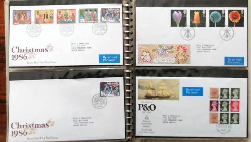 G.B. 1980s 107 x fresh covers in binder album - Fresh condition