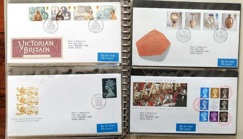 G.B. 1980s 107 x fresh covers in binder album - Fresh condition