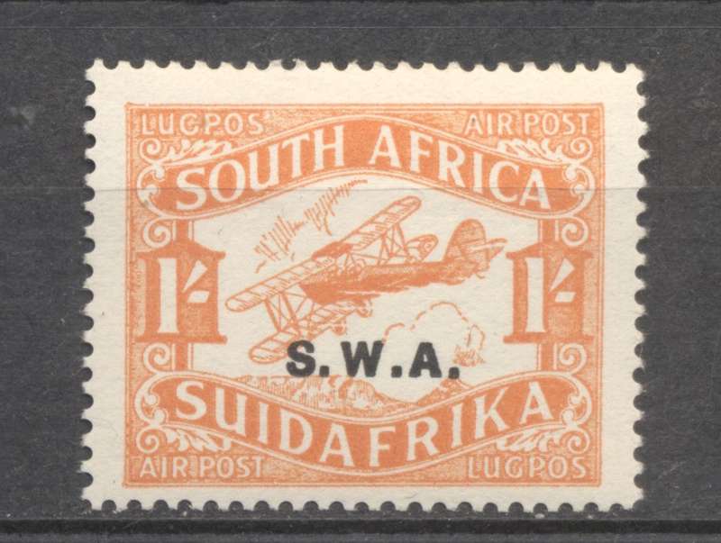 S.W.A. 1930 Airmail 1s CC 96 Rounded Stops - MLH - CV R 1000