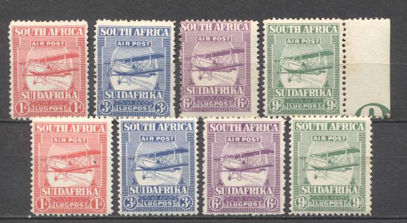 Union 1925 1st Airmail Issue sets x 2 - MLH - See scans