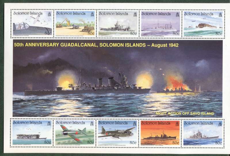 Solomon Islands 1992 (MNH) Guadalcanal Campaign Anniversary sheetlet
