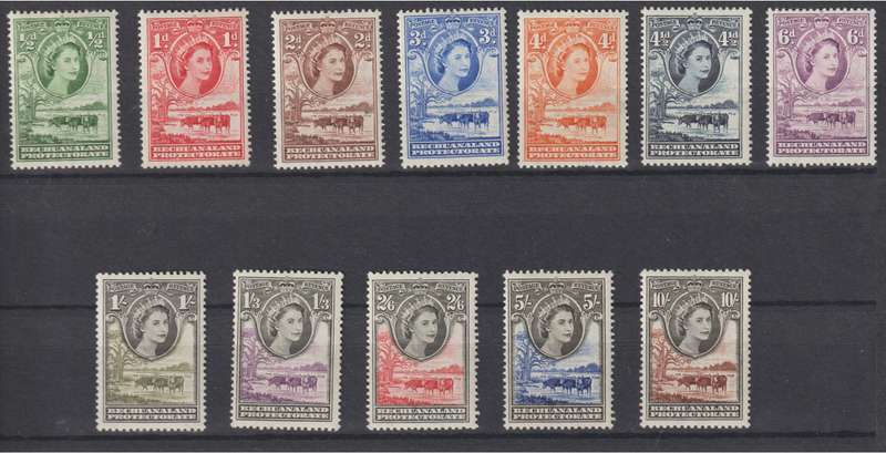 Bechuanaland 1955 - 1961 QE2 C/Sets CV R 4000.00, See Scans!!!