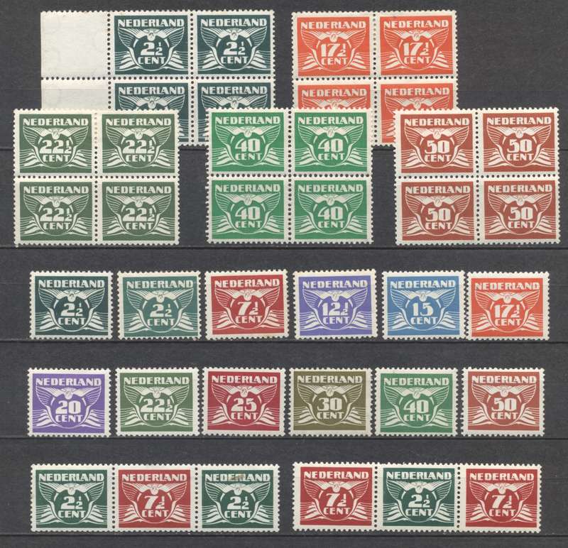 Netherlands 1941 Carrier Pigeon Set & Blocks selection - MLH/MNH
