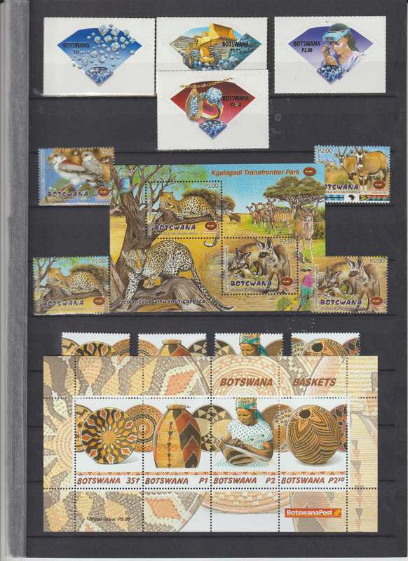 Botswana 2000 -2013 MUH** Stamps, mini sheets CV +/- R 5000.00 see 12 scans