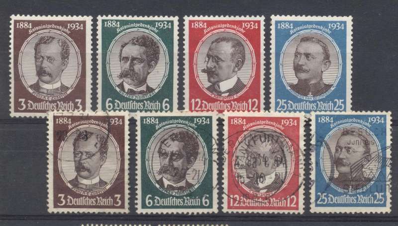 Deutches Reich 1934 Kolonialfeier MLH & Used Set - Good CV !