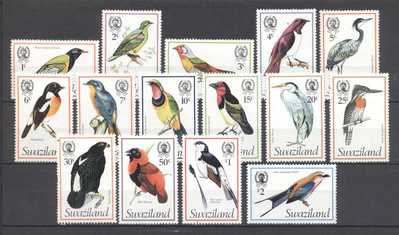 Swaziland 1976 Birds Superb Unmounted full set of 15