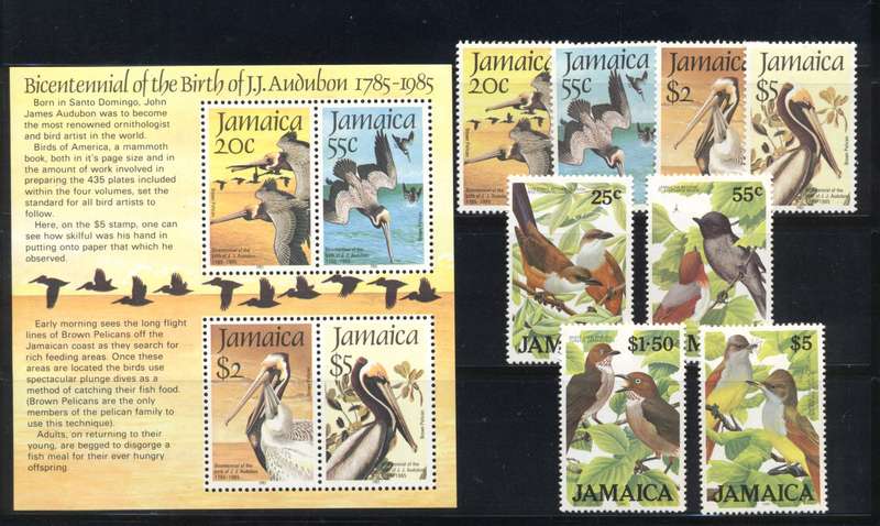 Jamaica Birds sets x 2 & Minisheet - Superb condition