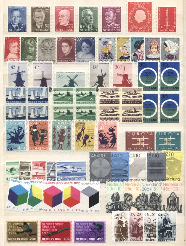 Netherlands 1940s to 70s Fresh MLH/MNH selection of sets - see 2 scans