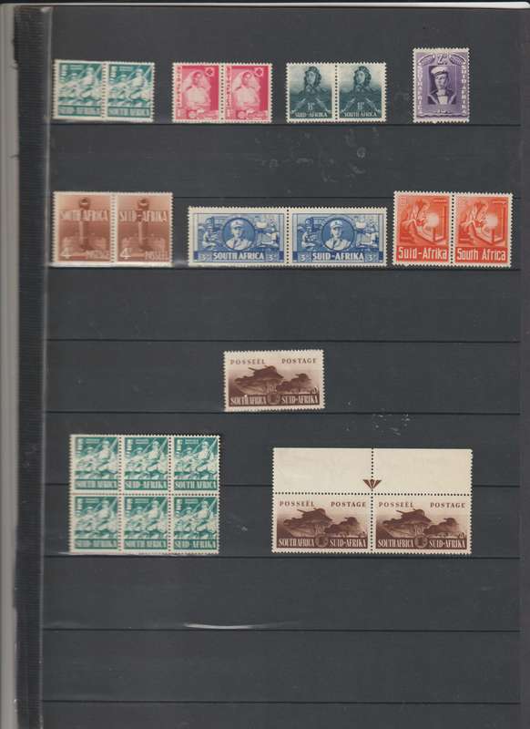 Union of South Africa 1941 - 1943 Large Wars, Small Wars, etc MLH CV +/- R 3000.00 see 2 scans