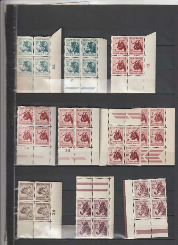 RSA  1954 Defeinitive Issue Control Blocks Blocks MNH/MLH
