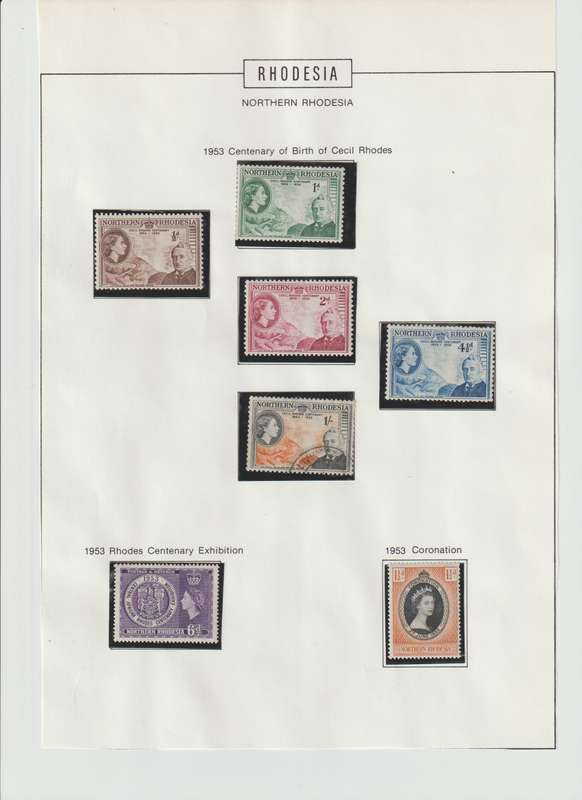 1925 -1963 Northern Rhodesia, mounted mint /used comprehensive selection. (See Scans !)