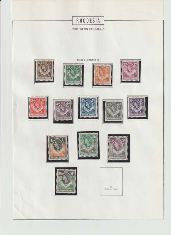 1925 -1963 Northern Rhodesia, mounted mint /used comprehensive selection. (See Scans !)