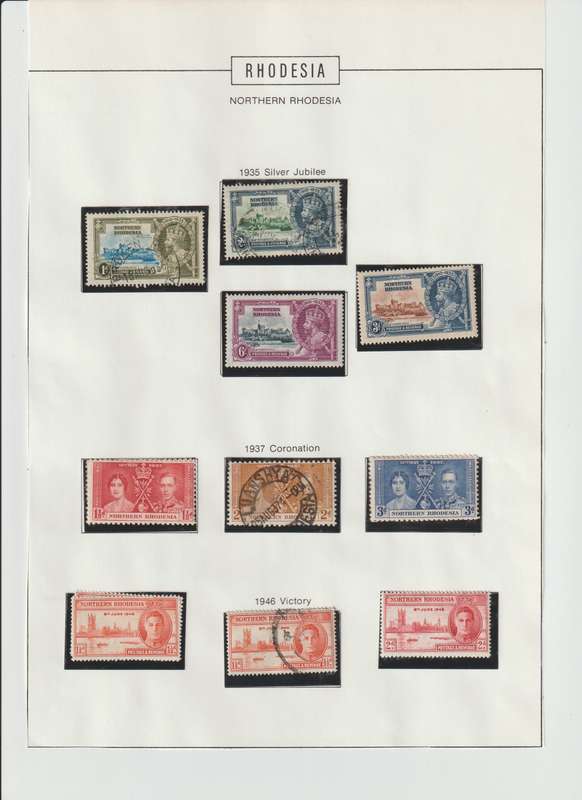 1925 -1963 Northern Rhodesia, mounted mint /used comprehensive selection. (See Scans !)