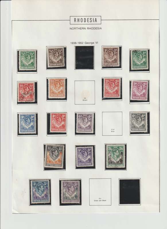 1925 -1963 Northern Rhodesia, mounted mint /used comprehensive selection. (See Scans !)