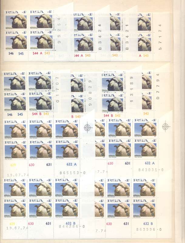 RSA 1st Definitives Various printings collection in 16 pg/ 32 side Pronto Controls album