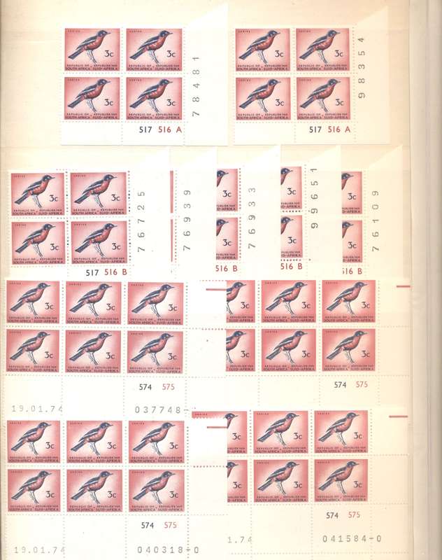 RSA 1st Definitives Various printings collection in 16 pg/ 32 side Pronto Controls album