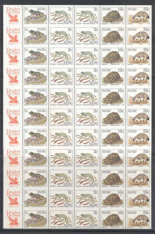 RSA 1996 SACC993 Readers Digest Uncut booklet full sheet - Superb