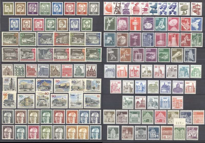Deutches Bund Berlin Definitives / larger full sets All superb Unmounted