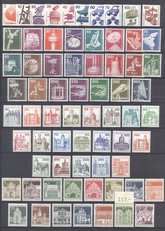 Deutches Bund Berlin Definitives / larger full sets All superb Unmounted