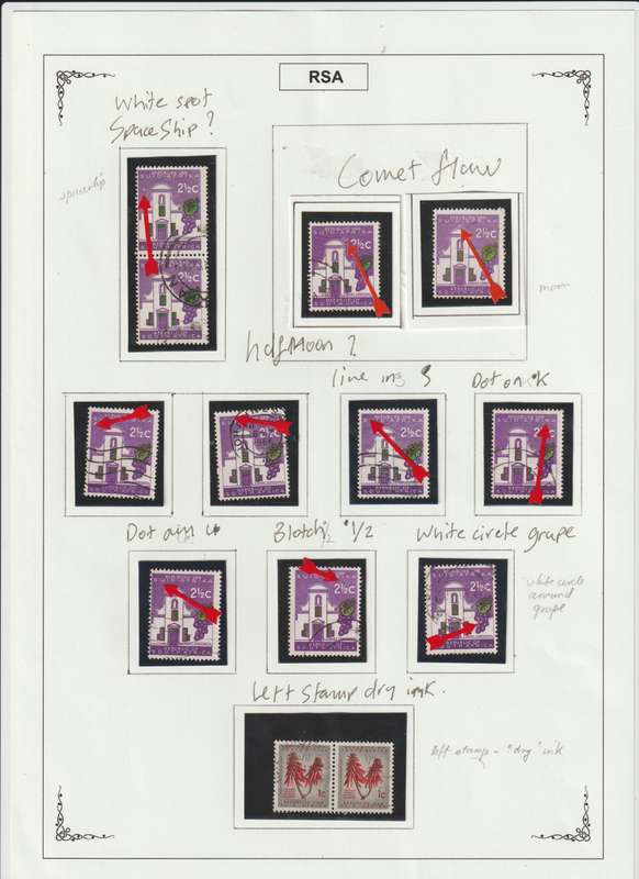 RSA 1961 - 1974 Singles, Control Blocks, Varieties, Printing errors. High CV. See Scans.