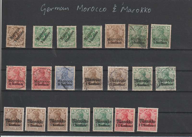 German Colonies & post office selection. See Scans.