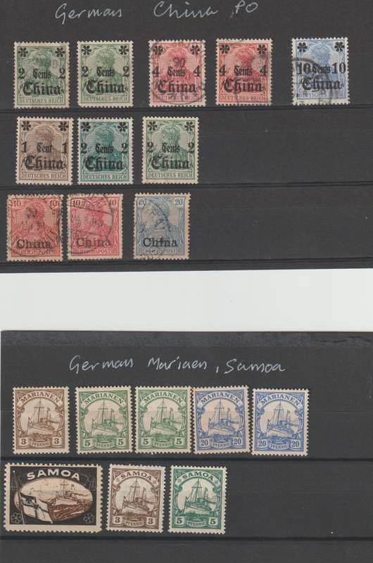 German Colonies & post office selection. See Scans.