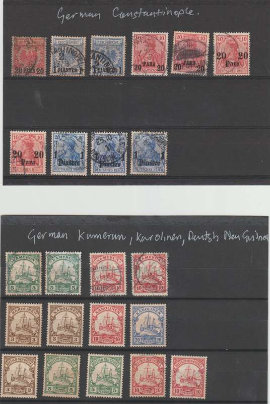 German Colonies & post office selection. See Scans.