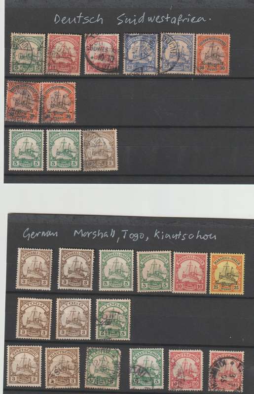 German Colonies & post office selection. See Scans.