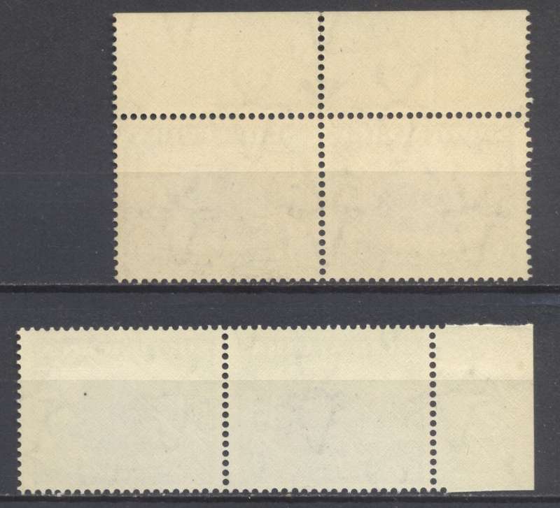 1947 CC 121a 5s 2 x pairs showing spot behind wagon - Superb Unmounted - CV R 2400