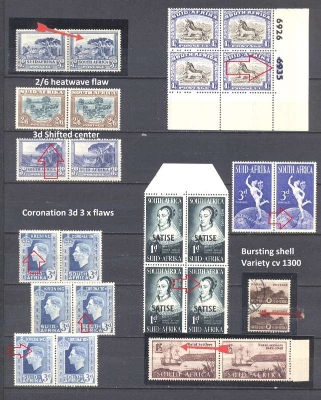 Lovely Selection of Union Varieties & Flaws - Mostly MLH/Unmounted - see scans