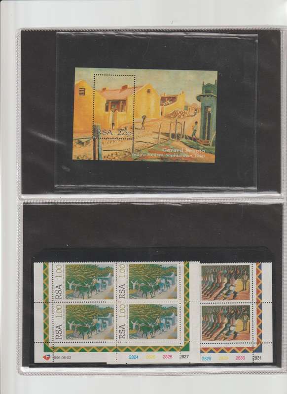 RSA 1996 Gerard Sekoto Controls,Minisheet & FDC'S .Great Grouping. See Scans .