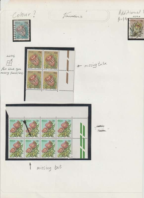 RSA 1977 3RD Definitive issue, Singles, Varieties. See Scans!!!