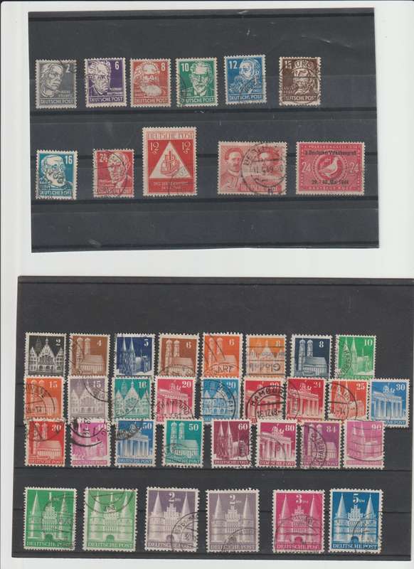 Germany 1947 - 1948 Selection of 4 stock cards. Good Value !!!