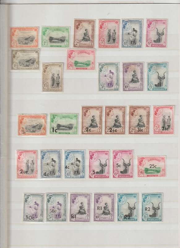 Swaziland 1956 - 1961 QE2 Part Sets. Some Gum degradation. High CV. See Scans !!!