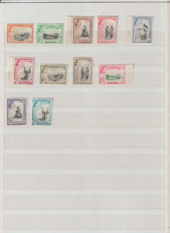 Swaziland 1956 - 1961 QE2 Part Sets. Some Gum degradation. High CV. See Scans !!!