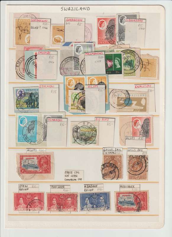 Swaziland Post Marks on page. See Scans !!!