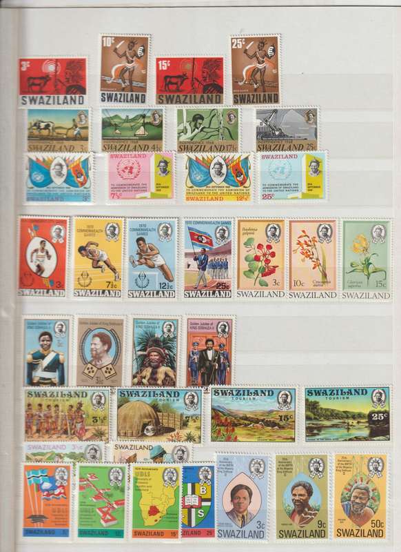 Swaziland 1948 -1983 Selection stamps, blocks, Mini sheets. High CV. See Scans !!!