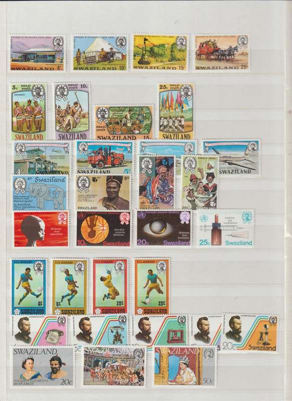 Swaziland 1948 -1983 Selection stamps, blocks, Mini sheets. High CV. See Scans !!!