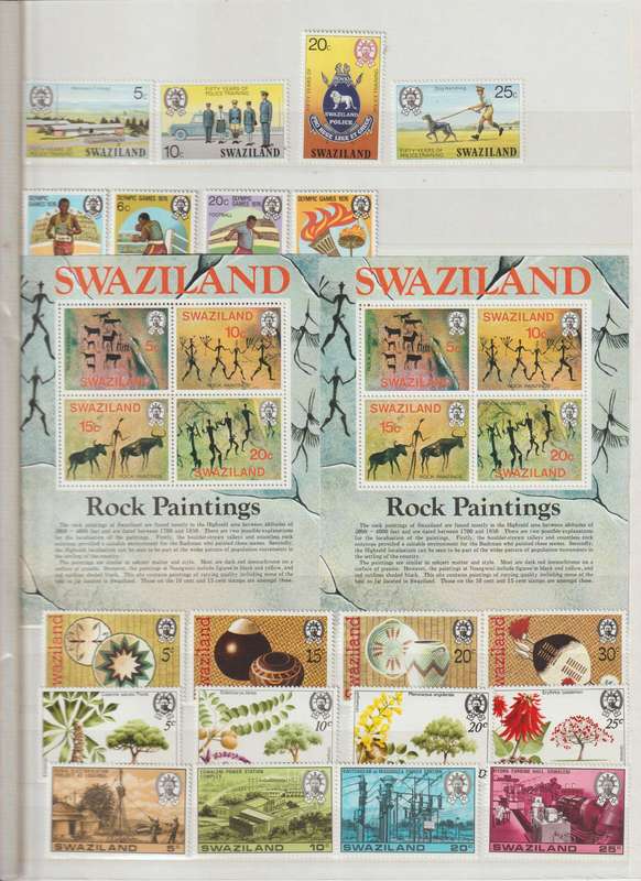 Swaziland 1948 -1983 Selection stamps, blocks, Mini sheets. High CV. See Scans !!!