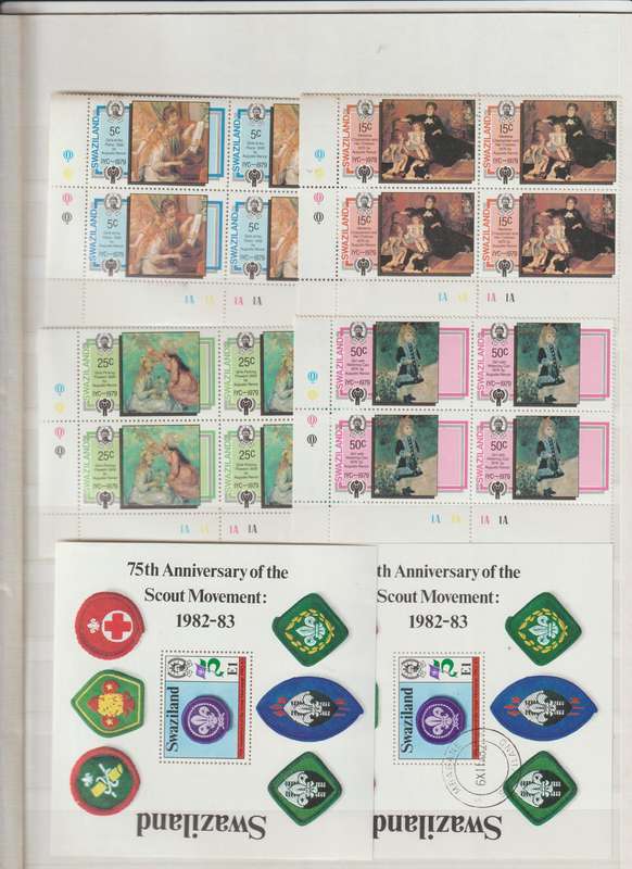 Swaziland 1948 -1983 Selection stamps, blocks, Mini sheets. High CV. See Scans !!!
