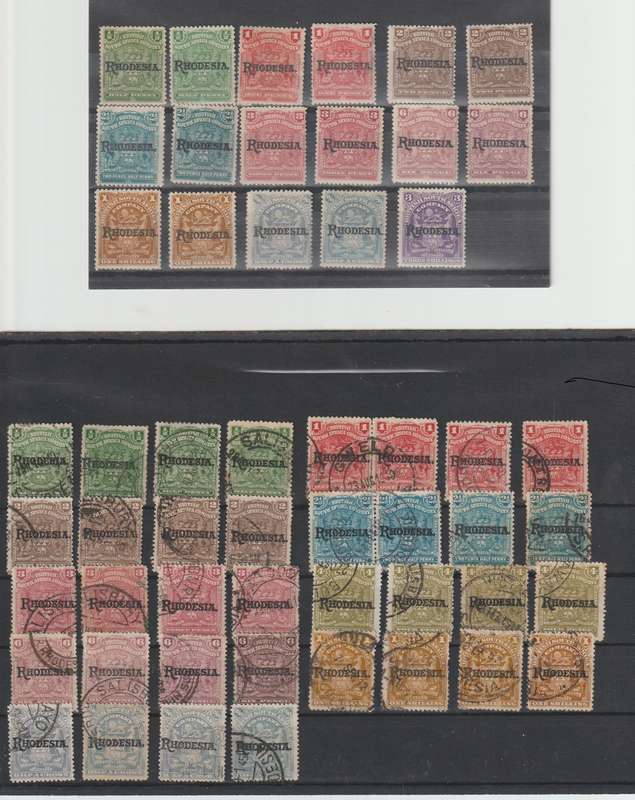BSAC 1909 Rhodesia O/P selection. * Mint * Used. Good CV. See Scans !!!