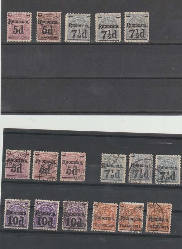 BSAC 1909 -1911 Surcharged * Mint & * Used. Good CV. See Scans !!!
